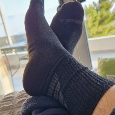 Nick's hairy feet...